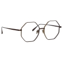 Linda Farrow - Lianas Hexagon Optical Glasses in Metallic Brown - LFL1253C9OPT - Linda Farrow Eyewear