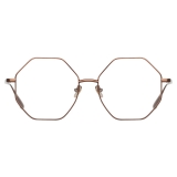 Linda Farrow - Lianas Hexagon Optical Glasses in Metallic Brown - LFL1253C9OPT - Linda Farrow Eyewear