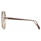 Linda Farrow - Lianas Hexagon Optical Glasses in Metallic Brown - LFL1253C9OPT - Linda Farrow Eyewear