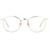 Linda Farrow - Occhiali da Vista Quadrati Simon in Oro Rosa - LFL479C8OPT - Linda Farrow Eyewear