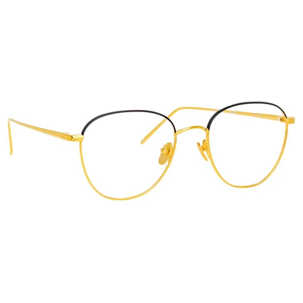 Linda Farrow - Raif Square Optical Glasses in Yellow Gold - LFL819C24OPT - Linda Farrow Eyewear