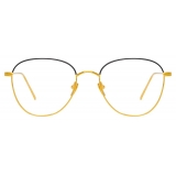 Linda Farrow - Raif Square Optical Glasses in Yellow Gold - LFL819C24OPT - Linda Farrow Eyewear