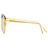 Linda Farrow - Raif Square Optical Glasses in Yellow Gold - LFL819C24OPT - Linda Farrow Eyewear