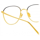 Linda Farrow - Raif Square Optical Glasses in Yellow Gold - LFL819C24OPT - Linda Farrow Eyewear