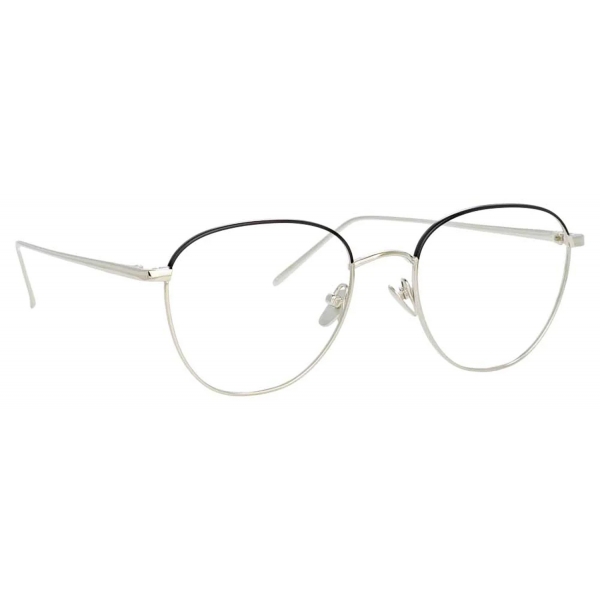 Linda Farrow - Occhiali da Vista Quadrati Raif in Oro Bianco - LFL819C25OPT - Linda Farrow Eyewear