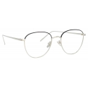 Linda Farrow - Occhiali da Vista Quadrati Raif in Oro Bianco - LFL819C25OPT - Linda Farrow Eyewear