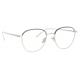 Linda Farrow - Occhiali da Vista Quadrati Raif in Oro Bianco - LFL819C25OPT - Linda Farrow Eyewear