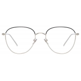 Linda Farrow - Occhiali da Vista Quadrati Raif in Oro Bianco - LFL819C25OPT - Linda Farrow Eyewear