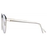 Linda Farrow - Occhiali da Vista Quadrati Raif in Oro Bianco - LFL819C25OPT - Linda Farrow Eyewear