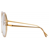 Linda Farrow - Alona Oversized Optical Glasses in Clear - LFLC901C12OPT - Linda Farrow Eyewear