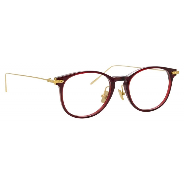 Linda Farrow - Linear Fuller A D-Frame Optical Glasses in Burgundy - LF01AC4OPT - Linda Farrow Eyewear