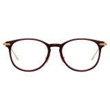 Linda Farrow - Linear Fuller A D-Frame Optical Glasses in Burgundy - LF01AC4OPT - Linda Farrow Eyewear