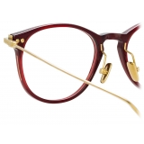 Linda Farrow - Linear Fuller A D-Frame Optical Glasses in Burgundy - LF01AC4OPT - Linda Farrow Eyewear