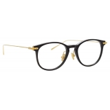 Linda Farrow - Occhiali da Vista Linear Fuller D-Frame in Nero - LF01C1OPT - Linda Farrow Eyewear