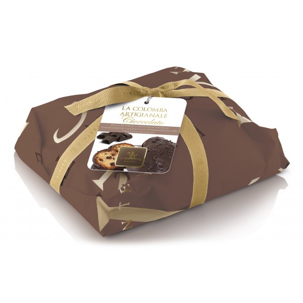 Vincente Delicacies - Colomba Artigianale - Cioccolato Extra Fondente 70% - Classique - Artigianale Incartata a Mano