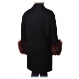 Dondup - Coat with Fur Cuffs - Blue - Jacket - Luxury Exclusive Collection