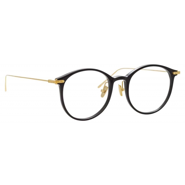 Linda Farrow - Linear Gray A Oval Optical Glasses in Black - LF02AC1OPT - Linda Farrow Eyewear