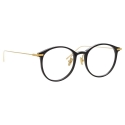 Linda Farrow - Linear Gray A Oval Optical Glasses in Black - LF02AC1OPT - Linda Farrow Eyewear