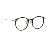 Linda Farrow - Occhiali da Vista Linear Gray A Ovale in Nero - LF02AC1OPT - Linda Farrow Eyewear