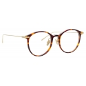 Linda Farrow - Linear Gray A Oval Optical Glasses in Tortoiseshell - LF02AC3OPT - Linda Farrow Eyewear