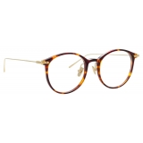 Linda Farrow - Occhiali da Vista Linear Gray A Ovale in Tartaruga - LF02AC3OPT - Linda Farrow Eyewear