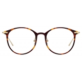 Linda Farrow - Occhiali da Vista Linear Gray A Ovale in Tartaruga - LF02AC3OPT - Linda Farrow Eyewear