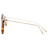 Linda Farrow - Occhiali da Vista Linear Gray A Ovale in Tartaruga - LF02AC3OPT - Linda Farrow Eyewear