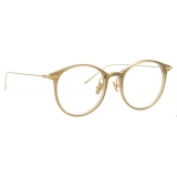 Linda Farrow - Occhiali da Vista Linear Gray A Ovale in Cachi - LF02AC7OPT - Linda Farrow Eyewear