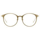 Linda Farrow - Linear Gray A Oval Optical Glasses in Khaki - LF02AC7OPT - Linda Farrow Eyewear