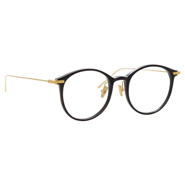 Linda Farrow - Linear Gray Oval Optical Glasses in Black - LF02C1OPT - Linda Farrow Eyewear