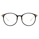 Linda Farrow - Linear Gray Oval Optical Glasses in Black - LF02C1OPT - Linda Farrow Eyewear