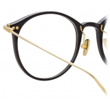 Linda Farrow - Linear Gray Oval Optical Glasses in Black - LF02C1OPT - Linda Farrow Eyewear