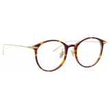 Linda Farrow - Occhiali da Vista Linear Gray Ovale in Tartaruga - LF02C3OPT - Linda Farrow Eyewear