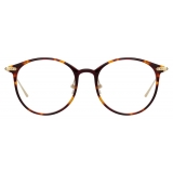 Linda Farrow - Occhiali da Vista Linear Gray Ovale in Tartaruga - LF02C3OPT - Linda Farrow Eyewear