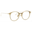 Linda Farrow - Linear Gray Oval Optical Glasses in Khaki - LF02C7OPT - Linda Farrow Eyewear