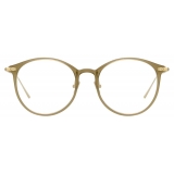 Linda Farrow - Linear Gray Oval Optical Glasses in Khaki - LF02C7OPT - Linda Farrow Eyewear