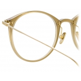 Linda Farrow - Linear Gray Oval Optical Glasses in Khaki - LF02C7OPT - Linda Farrow Eyewear