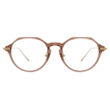 Linda Farrow - Linear Wren A Angular Optical Glasses in Tobacco - LF05AC5OPT - Linda Farrow Eyewear