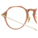 Linda Farrow - Linear Wren A Angular Optical Glasses in Tobacco - LF05AC5OPT - Linda Farrow Eyewear