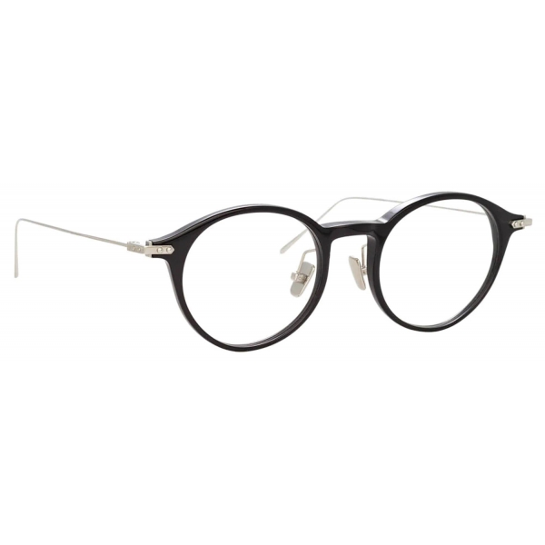 Linda Farrow - Occhiali da Vista Linear Arris A Ovale in Nero - LF06AC2OPT - Linda Farrow Eyewear