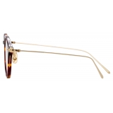 Linda Farrow - Linear Arris A Oval Optical Glasses in Tortoiseshell - LF06AC3OPT - Linda Farrow Eyewear