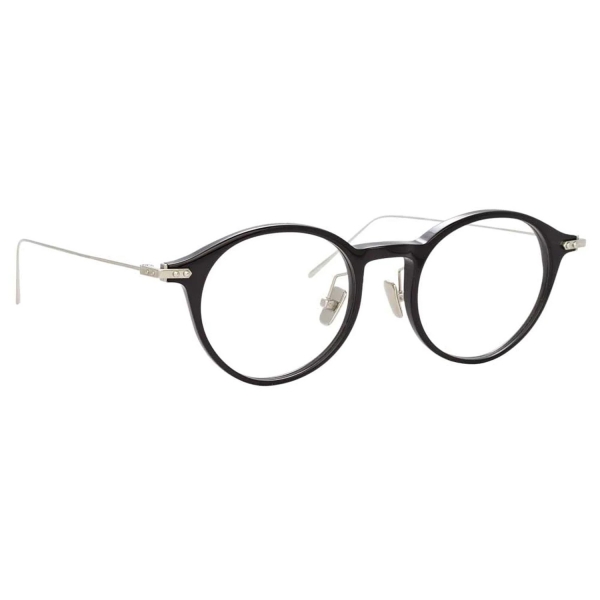 Linda Farrow - Linear Arris Oval Optical Glasses in Black - LF06C2OPT - Linda Farrow Eyewear