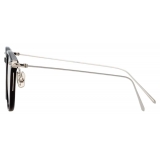 Linda Farrow - Linear Wright A Rectangular Optical Glasses in Black - LF07AC2OPT - Linda Farrow Eyewear