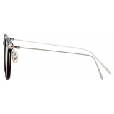 Linda Farrow - Linear Wright Rectangular Optical Glasses in Black - LF07C2OPT - Linda Farrow Eyewear