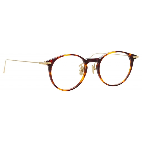 Linda Farrow - Linear Chevron A Oval Optical Glasses in Tortoiseshell - LF08AC3OPT - Linda Farrow Eyewear