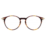 Linda Farrow - Linear Chevron A Oval Optical Glasses in Tortoiseshell - LF08AC3OPT - Linda Farrow Eyewear