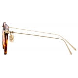 Linda Farrow - Linear Chevron A Oval Optical Glasses in Tortoiseshell - LF08AC3OPT - Linda Farrow Eyewear