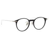 Linda Farrow - Occhiali da Vista Linear Chevron Ovale in Nero - LF08C2OPT - Linda Farrow Eyewear