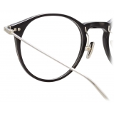 Linda Farrow - Linear Chevron Oval Optical Glasses in Black - LF08C2OPT - Linda Farrow Eyewear