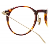 Linda Farrow - Linear Chevron Oval Optical Glasses in Tortoiseshell - LF08C3OPT - Linda Farrow Eyewear